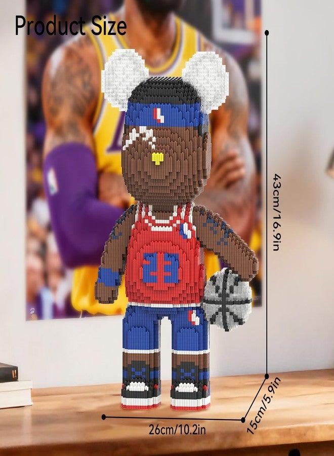 DAHONPA Basketball Bear Micro Building Blocks Set (5150 Pieces), Bear Bricks Set Creative Home & Office Decor, Gift for Adults and Kids - Image 5