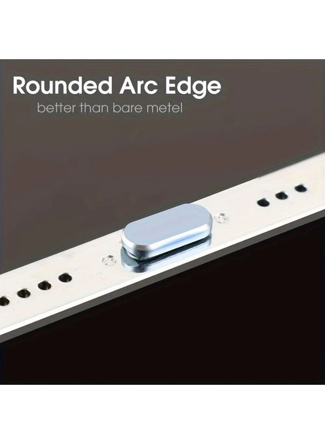 Black 4PCS Aluminum Alloy Dust Plugs For Lightning Port Compatible With Multiple Apple Devices - Image 4