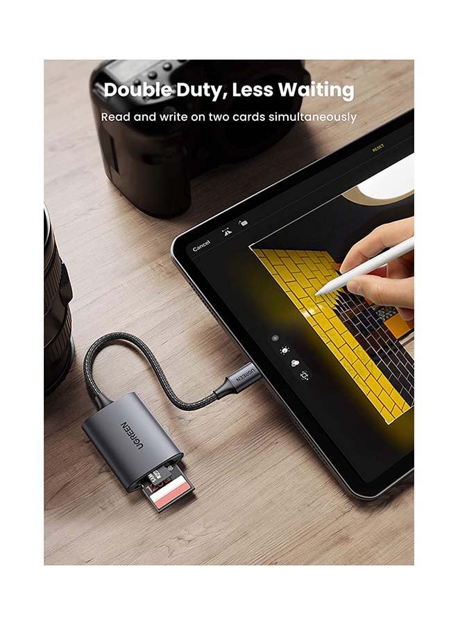 يو جرين قارئ بطاقة SD USB C Micro SD قارئ بطاقة USB 3.0 OTG محول بطاقة الذاكرة متوافق مع TF، SD، Micro SD، SDXC، SDHC، MMC، RS-MMC، Micro SDXC، Micro SDHC لأجهزة MacBook Pro، iPad Pro - Image 4