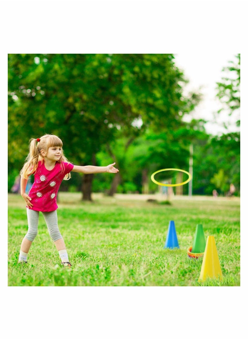 Y&D 3 in 1 Carnival Games Set Ring Toss Game 18 pcs Combo With Bean Bags Plastic Cones Throwing Rings For Kids and Adult Outdoor Indoor Activity  - Image 3