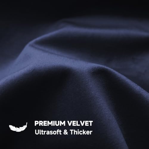 QUORGVES Navy Blue Pillow Covers 18x18 inch Set of 2 Velvet Decorative Throw Pillows for Independence Day 4th of July Living Room Sofa Couch Bed Bedroom (Dark Navy Blue) - Image 3