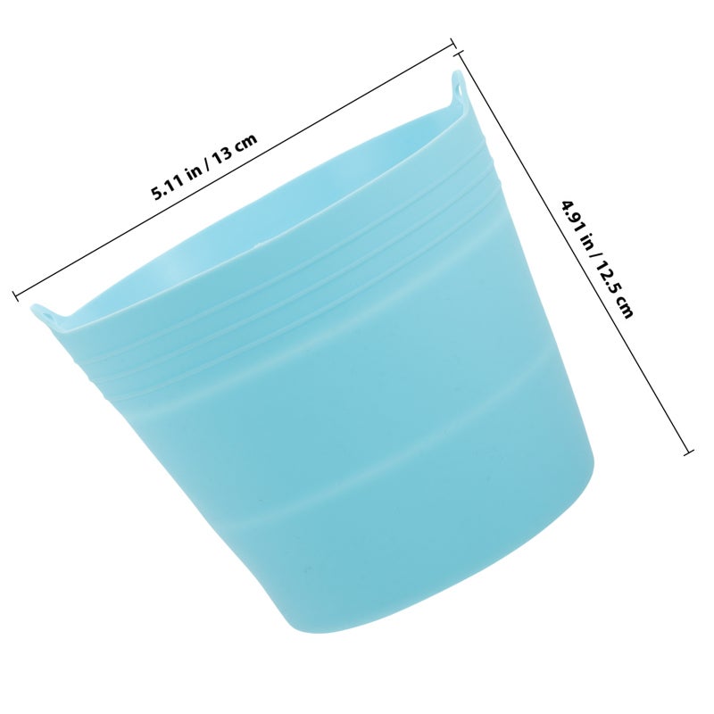 Barbecue Oil Bucket Liner Foldable Oil Bucket Liner Silicone Folding Bucket Liner Compatible for Traeger Grill Pro Grease Bucket - Image 2
