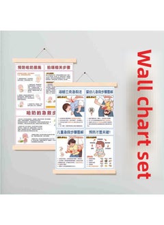 Heimlich Choking Milk First Aid Method Wall Chart Knowledge Wall Chart Prevention Children First Aid Rescue Household Hanging Picture None-Specifications:Haimick + Choking Milk (50*70cm) Wall Chart Set