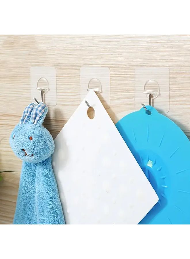 2025 جديد 10 حزم من خطافات لاصقة شفافة سهلة التركيب بدون حائط الحفر جبل بلاط - Image 3