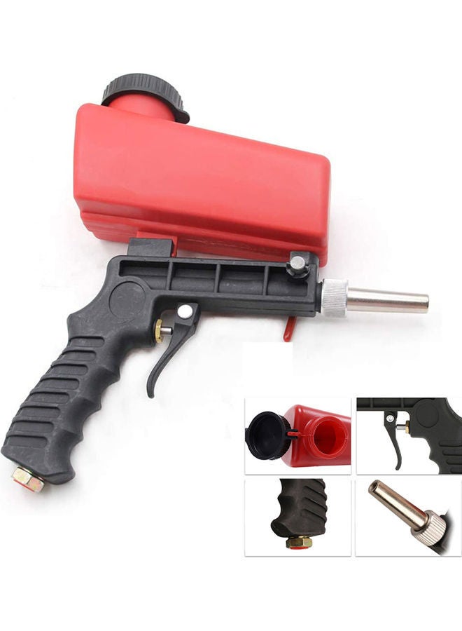 NIBEMINENT Adjustable Aluminum Alloy Handheld Sandblaster Black/Red/Silver  - Image 5