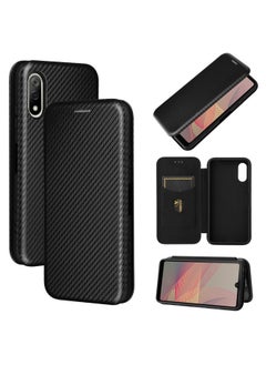 Case Cover For For Sony Xperia Ace II Carbon Fiber Texture Horizontal Flip TPU + PC + PU Leather Case with Card Slot(Black)