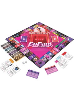 USAopoly Monopoly Rupaul’S Drag Race ; Officially Licensed Collectible Board Game ; Play As Checkered Flag Lipstick Roll Of Duct Tape And More ; Based On Hit Reality Tv Series For 6 Players  - Image 2