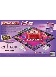 USAopoly Monopoly Rupaul’S Drag Race ; Officially Licensed Collectible Board Game ; Play As Checkered Flag Lipstick Roll Of Duct Tape And More ; Based On Hit Reality Tv Series For 6 Players  - Image 4
