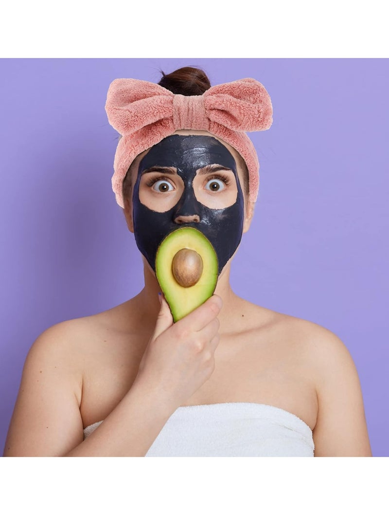 Loquat 4 Pack Super Soft Microfiber Spa Headbands, Elastic Bow, for Women  Girls, Ideal for Face Washing, Shower. - Image 4