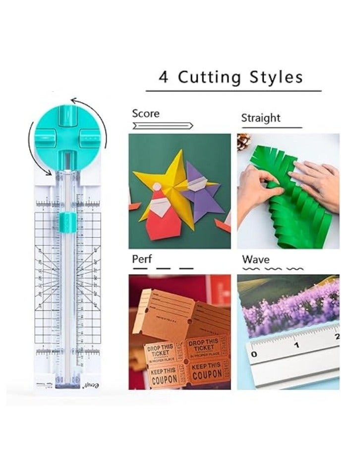 4-in-1 Paper Trimmer - Interchangeable Straight/Wave/Perforated/Scoring Blades - for Scrapbooking, Photos & Card Making - Image 1
