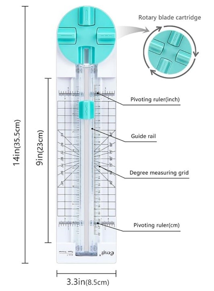4-in-1 Paper Trimmer - Interchangeable Straight/Wave/Perforated/Scoring Blades - for Scrapbooking, Photos & Card Making - Image 2