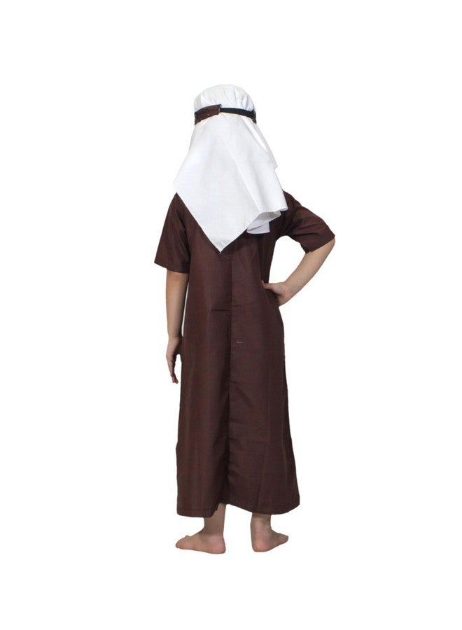 Kaku Fancy Dresses Kaku Fancy Dresses Polyester Shepherd Costume For Kids | Christmas Day, Theam Party| White Gown, Waist Belt, And Headscarf, 14-17 Years For Boys & Girls - Image 2