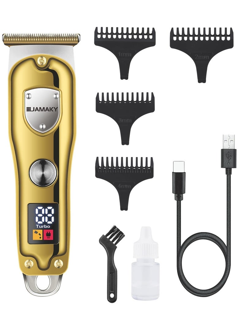 JAMAKY Italy High Performance Beard & Mustache Trimmer for Men with Italian technology  - Cordless and Powerful Neck & Hair Trimmer, Stainless Steel Blades with 4 Combs, 100 Min Runtime, Ideal for Barbers & Travel  - Image 1
