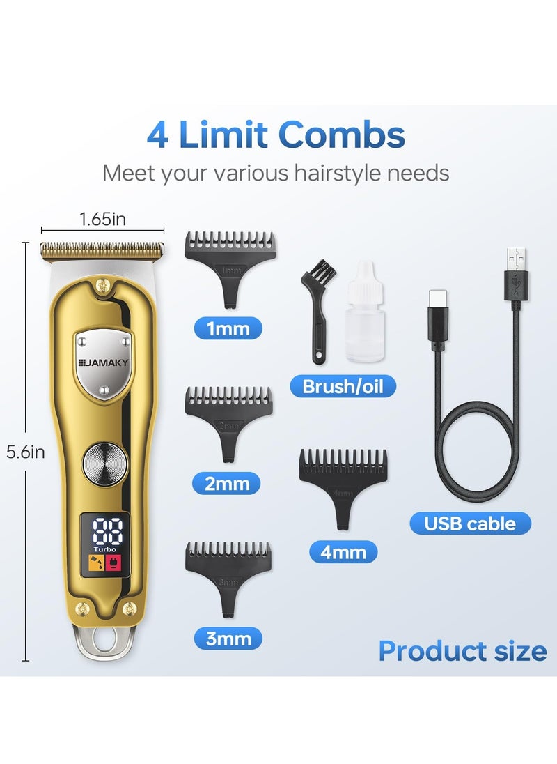 JAMAKY Italy High Performance Beard & Mustache Trimmer for Men with Italian technology  - Cordless and Powerful Neck & Hair Trimmer, Stainless Steel Blades with 4 Combs, 100 Min Runtime, Ideal for Barbers & Travel  - Image 5