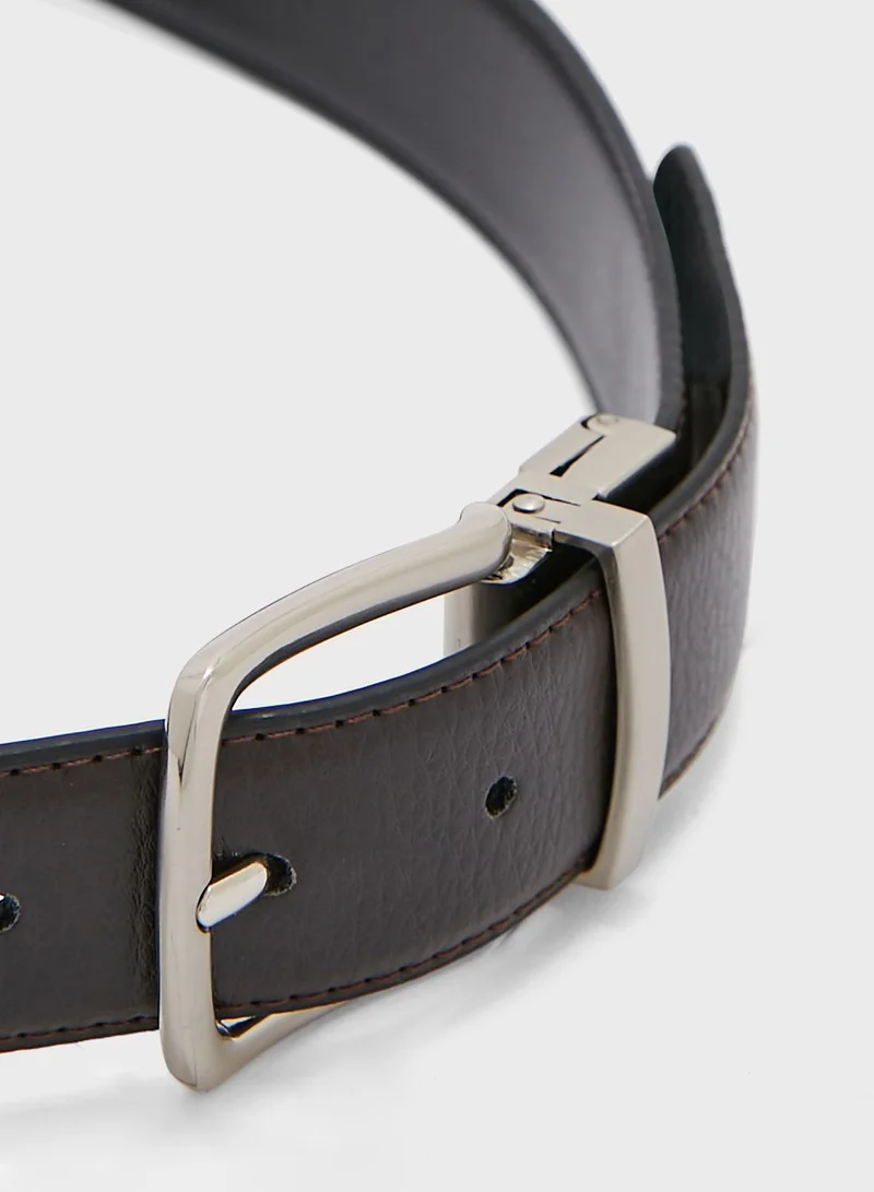 Robert Wood Genuine Leather Reversible Belt