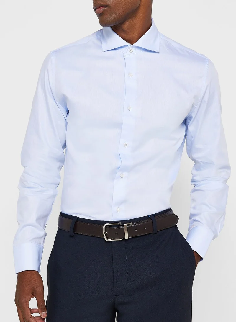 Robert Wood Genuine Leather Reversible Belt