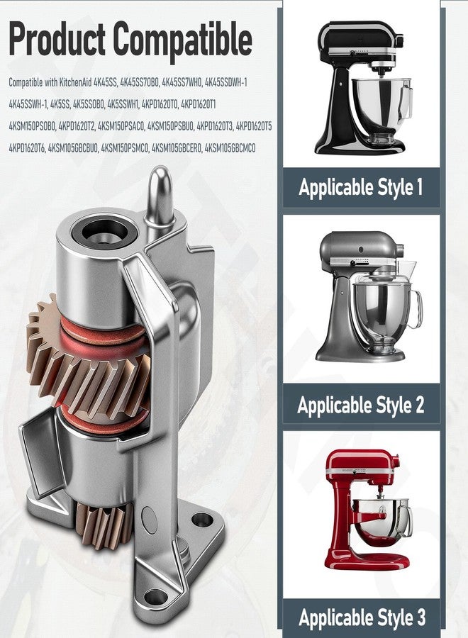 AMTHKNO Upgrade Material WP240309-2 240309-2 Worm Drive Gear & Bracket Kit W/Food Grade Grease for Whirlpool Kitchen-aid Mixer 4162100 4162101 4169907 4169941 4170007 4176130 949544 - Image 4