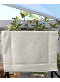 MAXQON Pack Of 2 - Bath Mat - 100% Cotton 900GSM Highly Absorbent Anti-Slip Floor Mat Size-50x80cm, Color-White  - Image 2