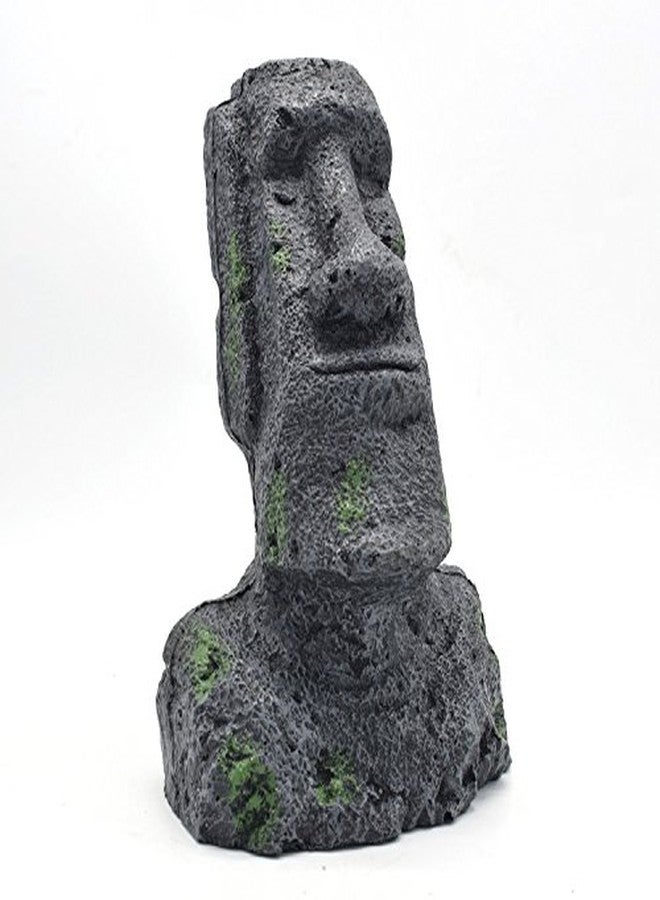 Dtacke Easter Island Stone Statue Resin Ornament Fish Tank Aquarium Decoration Gnome Terrarium Reptile Artificial Stone Home Decor (L) - Image 4