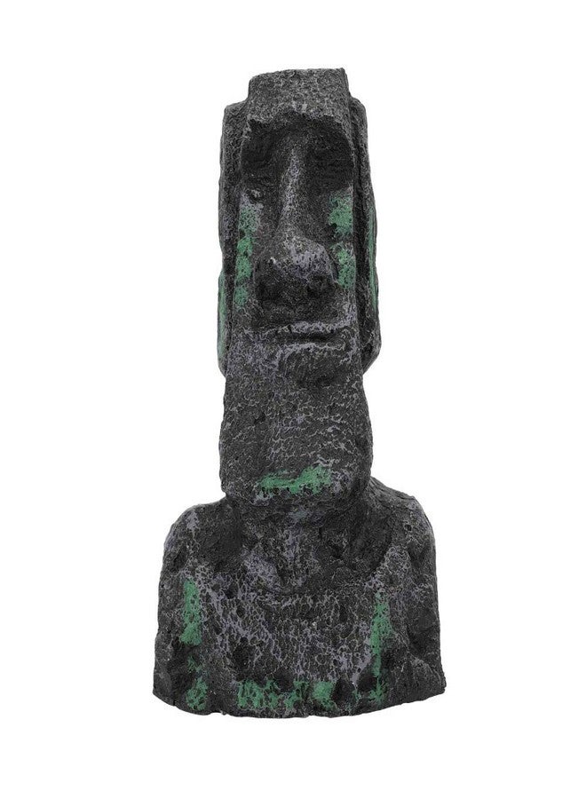 Dtacke Easter Island Stone Statue Resin Ornament Fish Tank Aquarium Decoration Gnome Terrarium Reptile Artificial Stone Home Decor (L) - Image 1