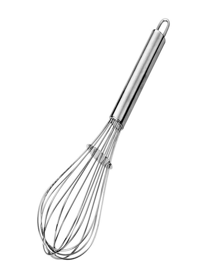 Petals SS Grace Commercial Whisk | 10”/25cms Stainless Steel Balloon Whisk for Mixing, Blending, and Beating (Silver) - Image 1