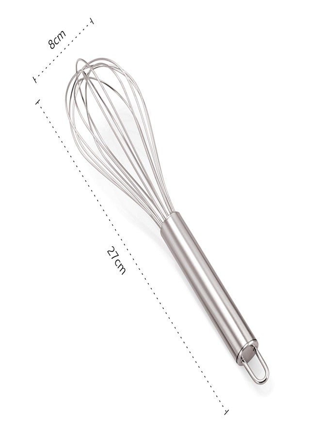 Petals SS Grace Commercial Whisk | 10”/25cms Stainless Steel Balloon Whisk for Mixing, Blending, and Beating (Silver) - Image 4