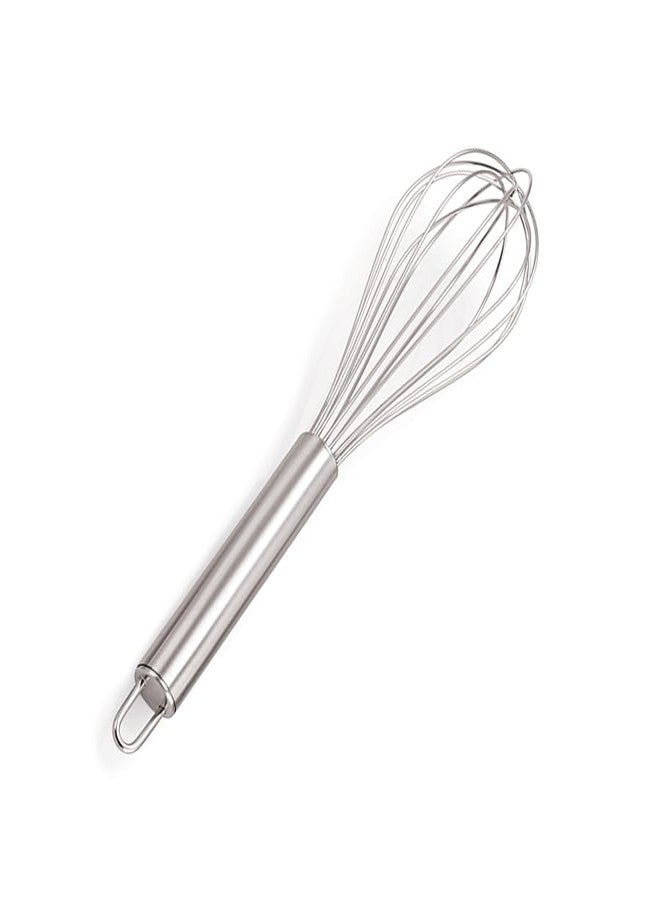 Petals SS Grace Commercial Whisk | 10”/25cms Stainless Steel Balloon Whisk for Mixing, Blending, and Beating (Silver) - Image 3