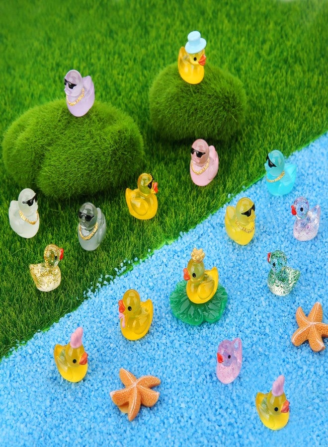Bingcute 120 Pcs Mini Resin Ducks, Tiny Animals Figures to Hide Small Little Plastic Miniature Ducks Bulk for Dollhouse Decor Home Office Potted Fish Tank Aquarium Landscape Micro Fairy Garden Accessories - Image 2