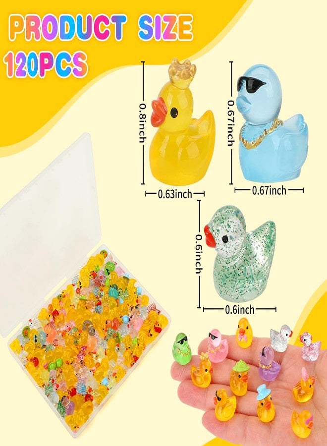 Bingcute 120 Pcs Mini Resin Ducks, Tiny Animals Figures to Hide Small Little Plastic Miniature Ducks Bulk for Dollhouse Decor Home Office Potted Fish Tank Aquarium Landscape Micro Fairy Garden Accessories - Image 4