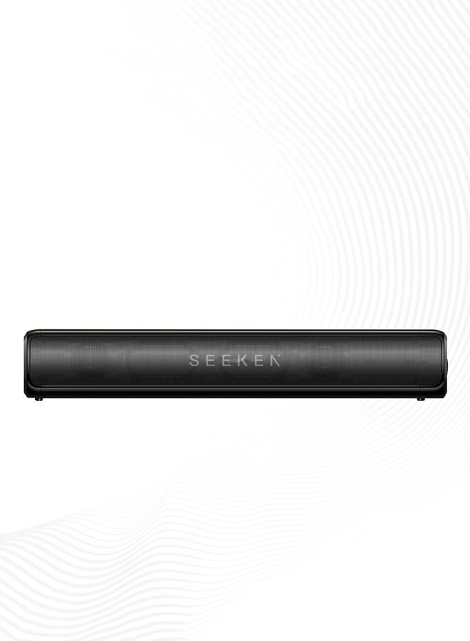 Seeken SEEKEN 10 Hours Playtime Soundbar USB Speakers - Black | High-Resolution Audio | Long Battery Life | Premium Design | High-Quality.  - Image 3