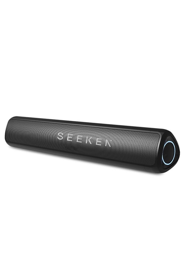 Seeken SEEKEN 10 Hours Playtime Soundbar USB Speakers - Black | High-Resolution Audio | Long Battery Life | Premium Design | High-Quality.  - Image 2