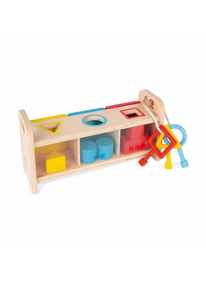 Janod Essential Shape Sorter Box with Keys - Image 2