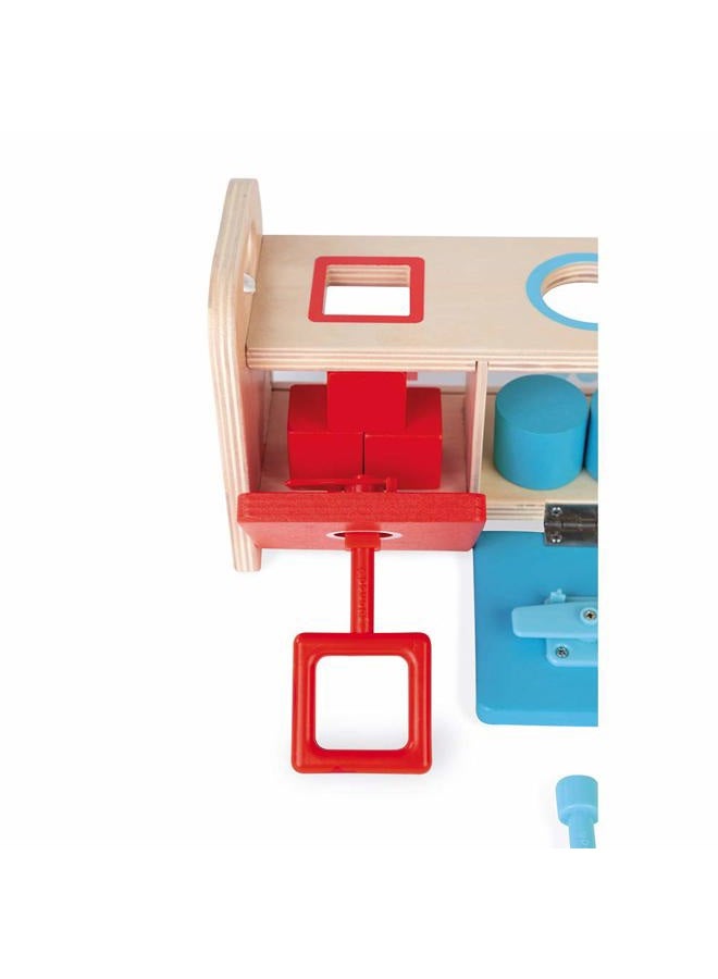 Janod Essential Shape Sorter Box with Keys - Image 3