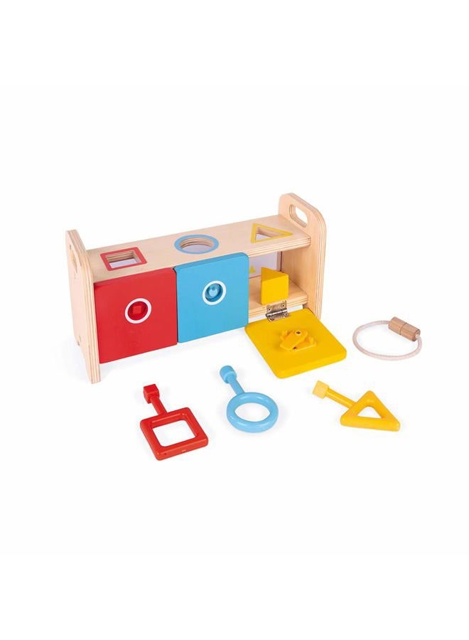 Janod Essential Shape Sorter Box with Keys - Image 4