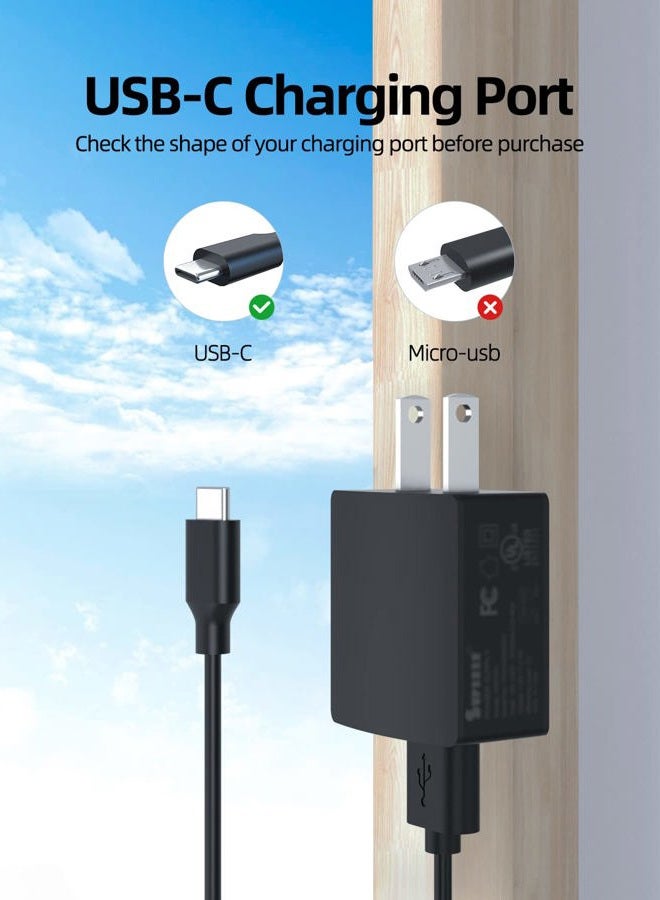 Superer شاحن مدرج UL مناسب لجوبرو هيرو 10 9 8 7 6 5 بلاك سيشن، هيرو ماكس، هيرو 7 سيلفر، هيرو 7 وايت، هيرو 5 سيشن، هيرو 2018 والمزيد، مع كابل شحن بيانات مزود بمحول طاقة من نوع C - Image 3