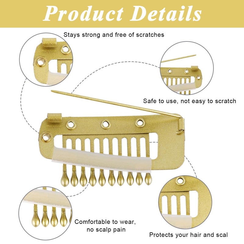 M'AYCREATE MAYCREATE® 12pcs Dupatta Clips for Brides, Chunni Clips Dupatta Clip for Hair, Stainless Steel Strong Grip Dupatta Pins for Veil for Bride, Headscarf or Hair Extensions Clips with Safety Pins - Image 1