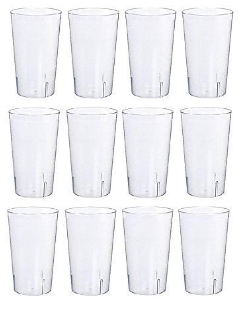 NJ Restaurant Tumbler Beverage Cup Stackable Cups BreakResistant Commercial Polycarbonate Glasses Unbreakable Glass Pebbled Texture 300 ml Set of 12 - Image 1