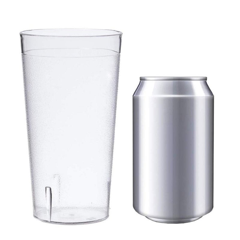 NJ Restaurant Tumbler Beverage Cup Stackable Cups BreakResistant Commercial Polycarbonate Glasses Unbreakable Glass Pebbled Texture 300 ml Set of 12 - Image 3