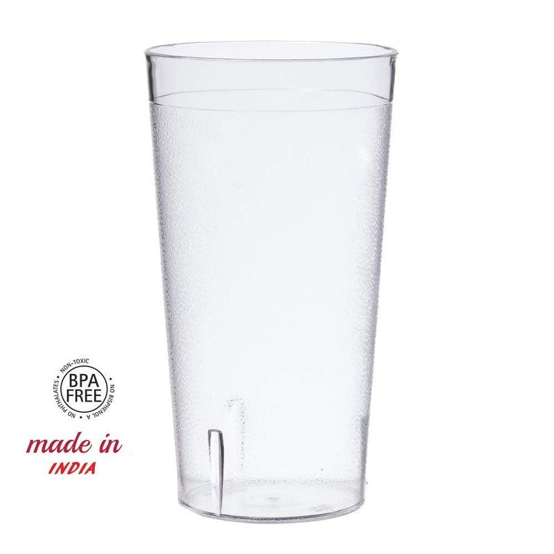 NJ Restaurant Tumbler Beverage Cup Stackable Cups BreakResistant Commercial Polycarbonate Glasses Unbreakable Glass Pebbled Texture 300 ml Set of 12 - Image 2