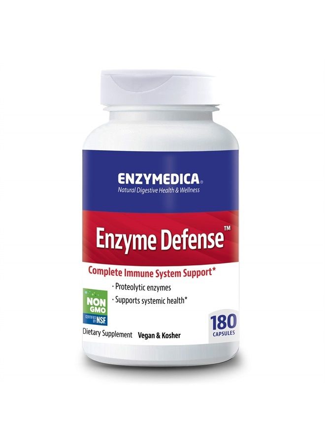 ENZYMEDICA , Enzyme Defense, Specialized Enzyme Formula for Immune System Support, Vegan, Kosher, 180 Capsules (180 Servings)  - Image 1