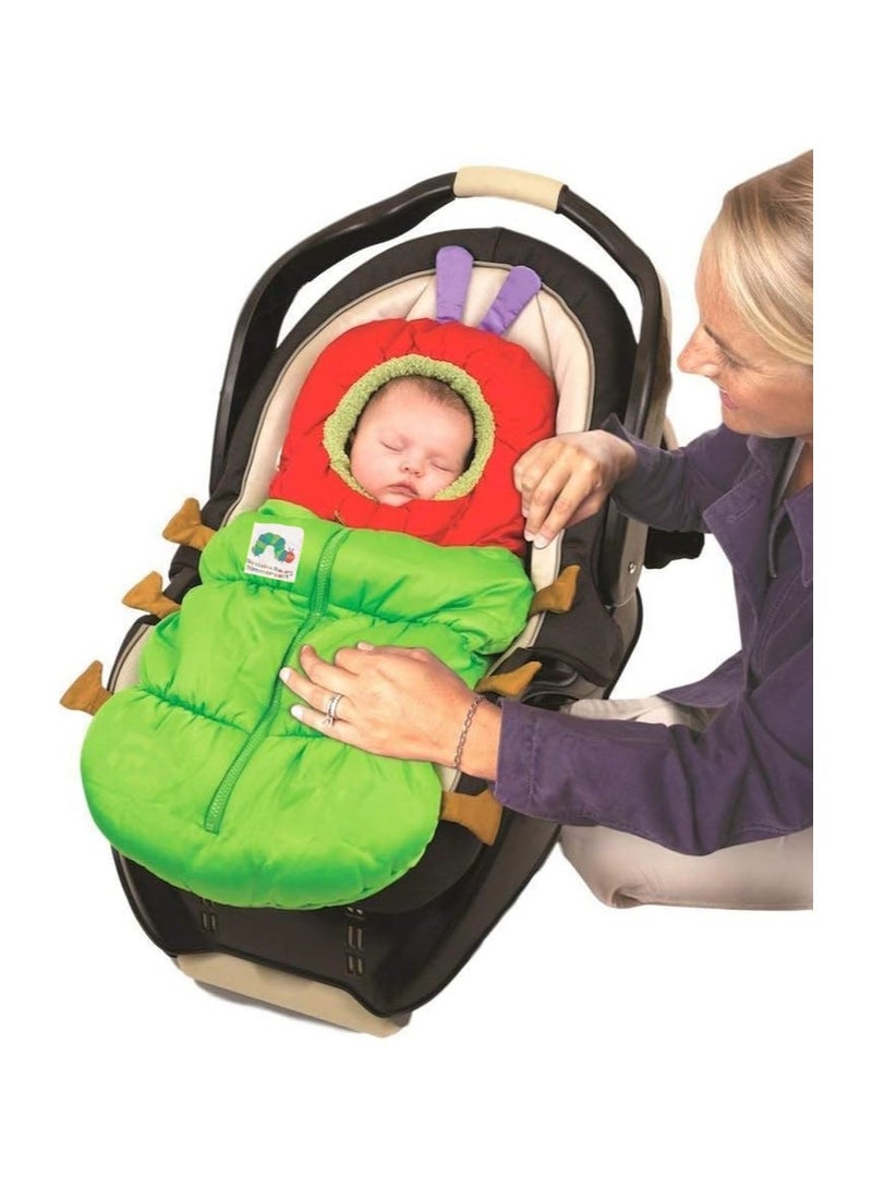 Eric Carle Eric Carle Infant Car Seat Cover Bunting Footmuff Infant Carrier Sack Toddler Bundle Me Baby Bag Baby Stroller Sleeping Bag Polyester The Very Hungry Caterpillar - Image 1