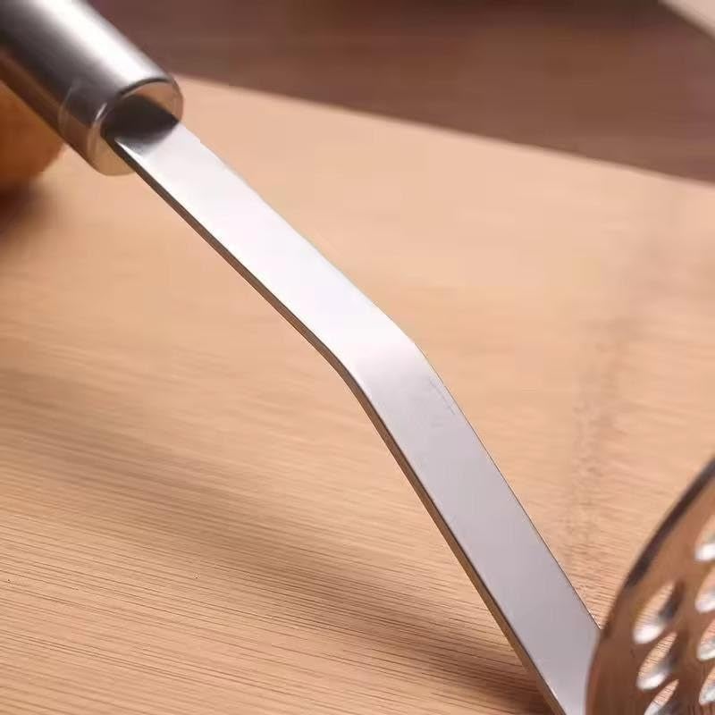 Ameedarshan Stainless Steel Round Potato Masher with Ergonomic Handle | Baby Food and Pav Bhaji Bean Masher Kitchen Utensil Tools (Silver, Pack of 1) - Image 5