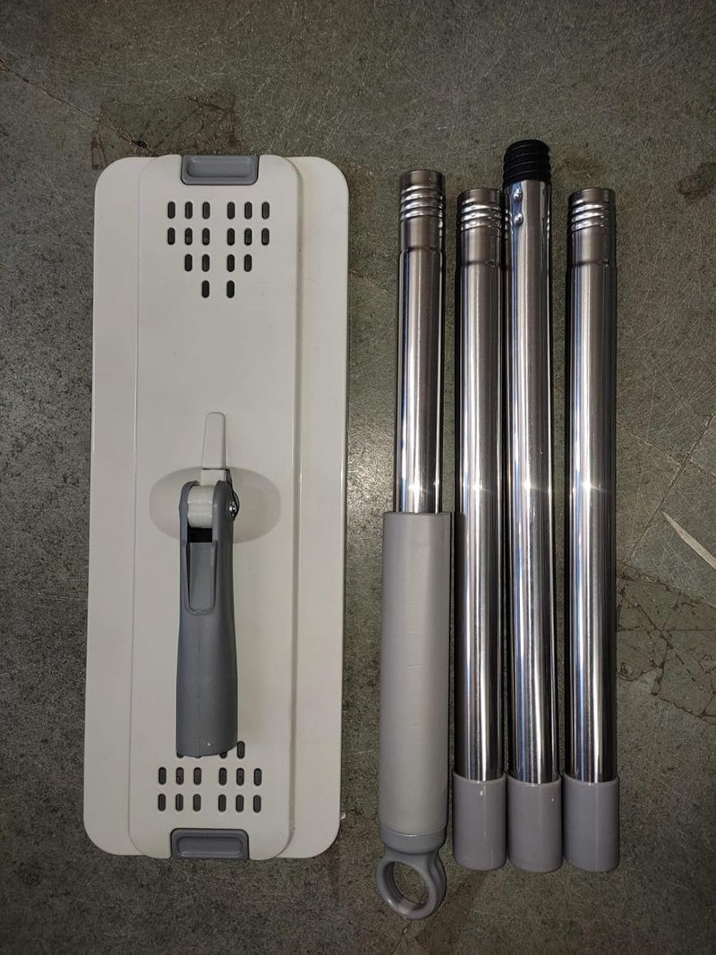 V2H Flat Mop Extendable HandleStick Rod Only for Cleaning FloorGrey Small Size 32 X 12 CM Mop Head - Image 4