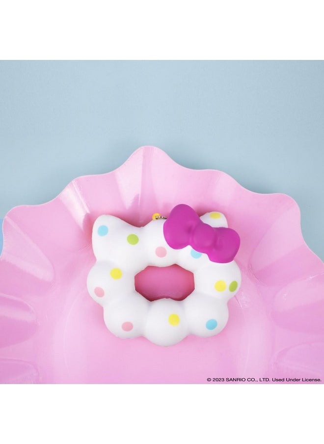Hamee - Hello Kitty Cute Mochi Donut Squishu Squishy Toys - Slow Rising Squishy Toy Keychain For Party Favors, Stress Ball, Birthday Gifts, Kawaii Squishy For Kids, Girls, Boys, Adults - Pink - Image 1