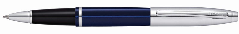 Cross Calais Refillable Gel Ink Rollerball Pen, Medium Rollerball, Includes Premium Gift Box - Chrome/Blue - Image 2