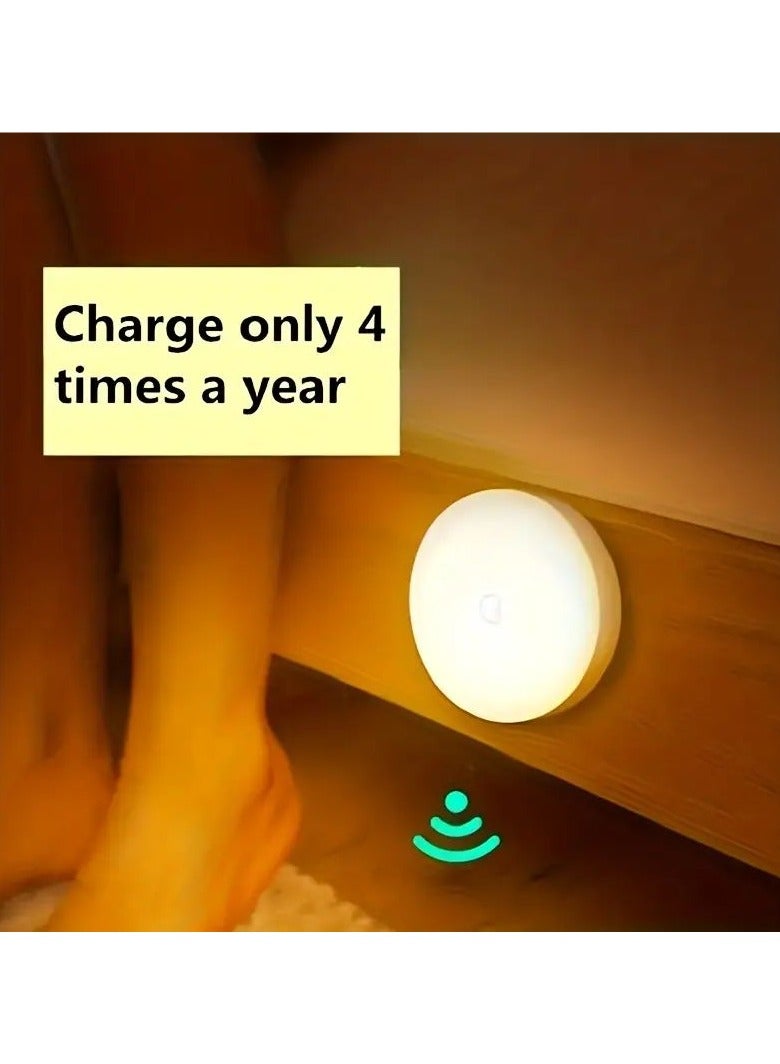 Goolsky 1pc Wireless Motion Sensor Night Light, Bedroom Decor Light, 6LED Detector Wall Decorative Lamp For Staircase Closet Room  - Image 1