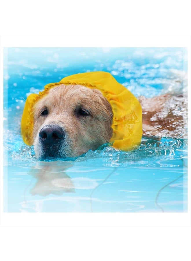 vomvomp 2 Pack Swim Cap for Dog Waterproof Dog Snood Swim Snood Dog Ear Protector - Image 5