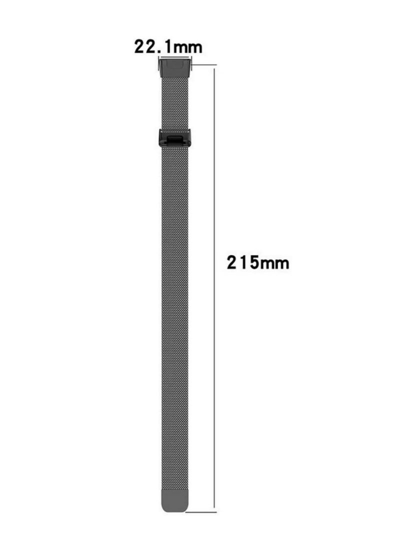 Generic - Metal Strap For Xiaomi Mi Band 7 pro Wrist Strap Milanese Band For Mi band 7 Pro Replacement Bracelet Stainless Watchband Black - Image 1