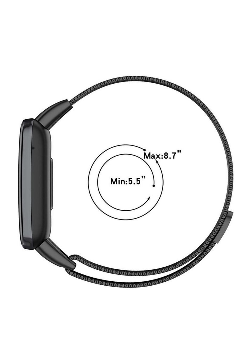 Generic - Metal Strap For Xiaomi Mi Band 7 pro Wrist Strap Milanese Band For Mi band 7 Pro Replacement Bracelet Stainless Watchband Black - Image 1