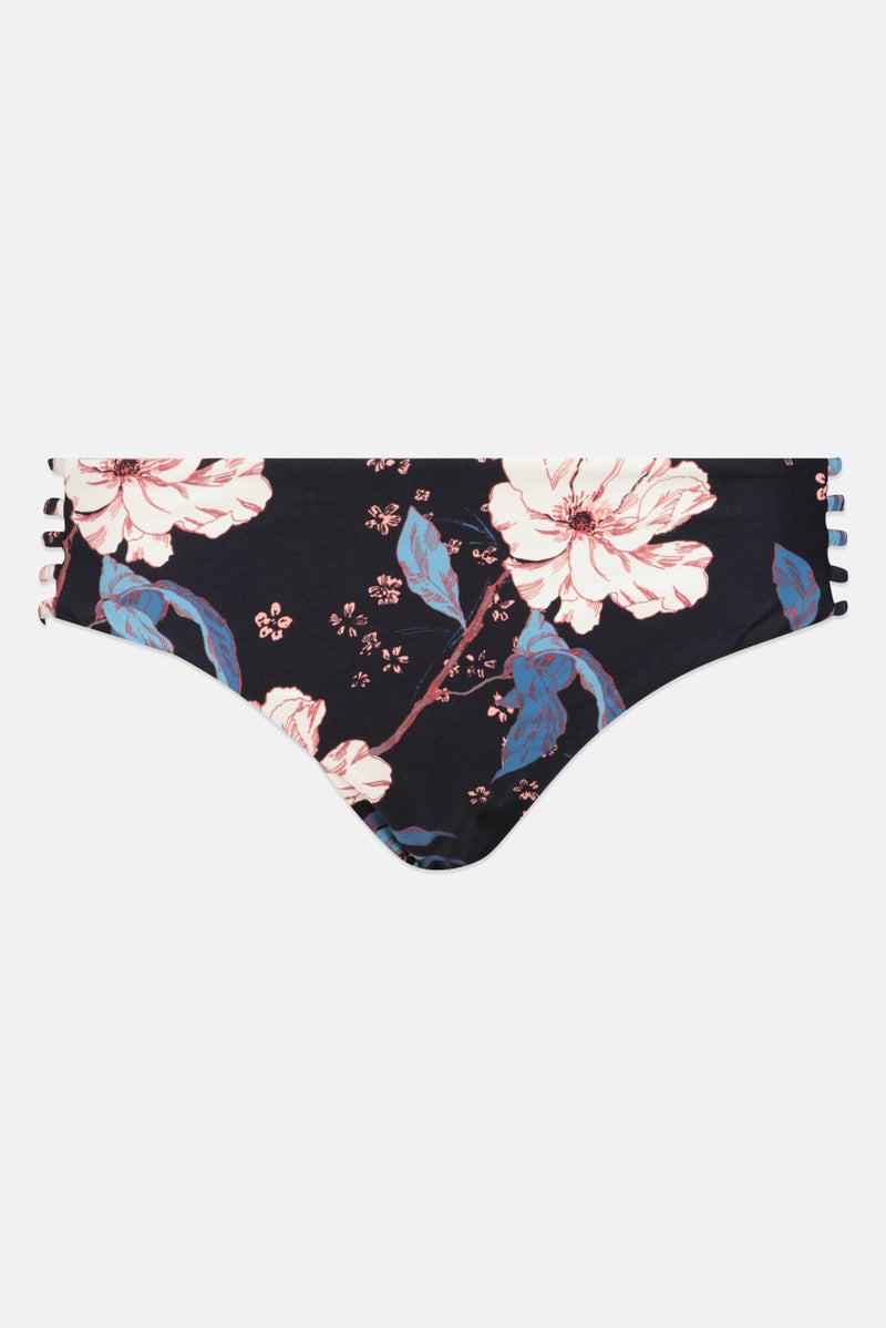 Billabong Women Floral Pattern Pull On Calm Shores Bikini Bottom, Multicolor - Image 1